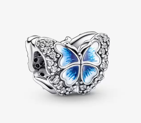 Charm Mariposa Azul Brillante